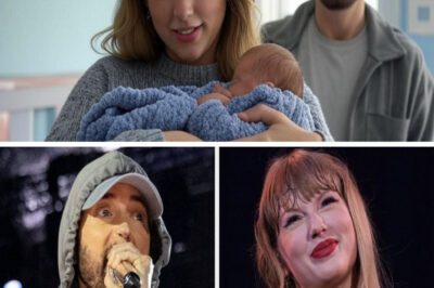 Taylor Swift was in Detroit to visit Eminem’s newborn nephew Elliot. The singer, who Eminem once defended, gave the rapper’s nephew a surprise gift that made Eminem laugh with delight.