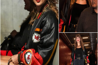 Taylor Swift Arrives at Stadium For Travis Kelce’s Monday Night Football Game..