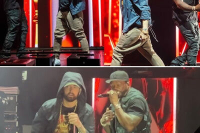 Eminem Sent The Crowd Into A Frenzy Of Joy As He Became The “Surprise Gift” 50 Cent Had Been Secretly Saving For Fans At The Pine Knob Music Theatre! While 50 Cent Was Trying To Keep Things Under Wraps And Performing “Crack A Bottle,” Eminem Suddenly Appeared On Stage! The Two Longtime Friends Embraced Before Setting The Stage On Fire With A Jaw-Dropping Duet That Blew The Roof Off! Nearly 20,000 Fans In Attendance Agreed—This Was One Of The Most Iconic Performances They Had Ever Witnessed In The World Of Rap! Watch Full Video Below!