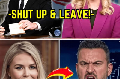 In a jaw-dropping live TV moment, Jimmy Kimmel just made the biggest mistake of his career. What was supposed to be a playful exchange quickly turned into a nightmare for him when he crossed the line with a remark that no one saw coming. But Karoline? She didn’t flinch. With a savage comeback, she put him in his place so thoroughly that Kimmel was left speechless, and the room fell into an eerie silence. What exactly did she say that left Kimmel scrambling and the entire room frozen? The shocking details behind this moment are already going viral, and you won’t believe what happened next! dịch