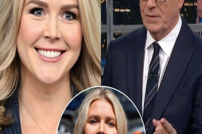 SHOCKING SHOWDOWN: Karoline Leavitt TAKES OVER Stephen Colbert’s Stage in Explosive Clash—Audience Stunned, Segment Cut Short, and TV History Made! Colbert Left Speechless as Leavitt Transforms Comedy Interview into a Cultural Battlefield—The Moment That Exposed America’s Media Divide. Was This the Night Late-Night TV Spiraled Out of Control? The Mic-Drop Moment That Left the Studio in Shock and the Internet on Fire!
