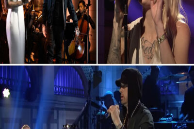 Eminem Shook The Media When He Appeared And Performed A Series Of Timeless Hits Like ‘Walk On Water,’ ‘Stan,’ And ‘Love The Way You Lie’ On Saturday Night Live! Eminem Captivated The Audience With His Powerful Rapping, Followed By The Sweet Voice Of Skylar Grey Joining In, Creating A Perfectly Blended And Uplifting Performance Like Never Before! Watch The Full Video Below!
