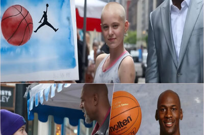A girl sells her artwork to fund her chemotherapy, then Michael Jordan walks by and shocks everyone!