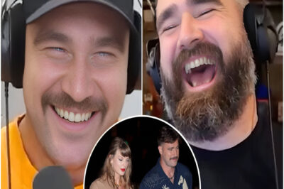 Jason Kelce trolls Travis Kelce for inappropriate shirt on Taylor Swift date night in NYC..