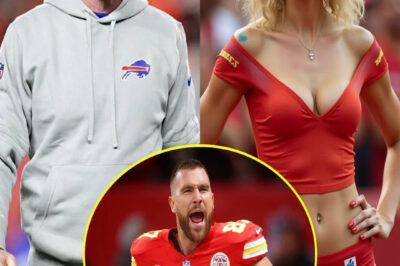 BREAKING: After a humiliating loss to the Kansas City Chiefs, head coach Sean McDermott blames Travis Kelce for letting Taylor Swift wear a revealing “bikini” that distracted the Buffalo Bills players and led to the loss. Make Travis Kelce angry and speak up…