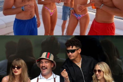 “Travis Kelce and Taylor Swift’s Glamorous Yacht Double Date with Patrick and Brittany Mahomes: Discover the Exclusive Inside Scoop and Stunning Photos from Their Lavish Getaway!”
