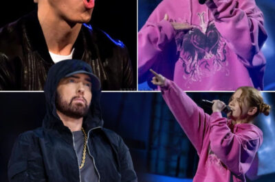 Eminem was visibly shaken as a 14-year-old girl stepped onto The Voice Kids stage and poured her heart into a soul-stirring rendition of his emotional anthem, Mockingbird. Every word she sang felt like it came straight from her gut, echoing the pain, love, and truth behind the lyrics. As she stood there, owning the story he once lived, Eminem watched in awe—his usual tough exterior giving way to raw emotion. Later, fans were floored when he opened up about the moment, calling her performance a powerful tribute that didn’t just sing the song—it lived it, hitting him straight in the heart.