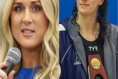 Former NCAA swimmer Riley Gaines shares powerful message to all men in the surprised transgender community