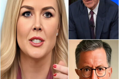 Karoline Leavitt Hijacks Colbert’s Stage in Explosive On-Air Clash—Audience Gasped, Show Abruptly Cut, and TV History Made!