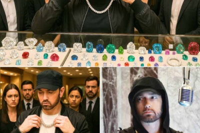 “Eminem Shocked the World with a Jaw-Dropping Purchase at a Luxury Diamond Store—Guess the Price and Prepare to Be Stunned!When the rap legend casually walked into a luxury store dressed in ordinary clothes, the staff assumed he couldn’t afford their most expensive pieces. But when he walked up to the counter with a stunning diamond ring worth a staggering amount, their jaws hit the floor. What followed shocked the world—Eminem’s response? Pure genius! The unexpected twist left everyone speechless. Guess the price, and brace yourself for the shock!”