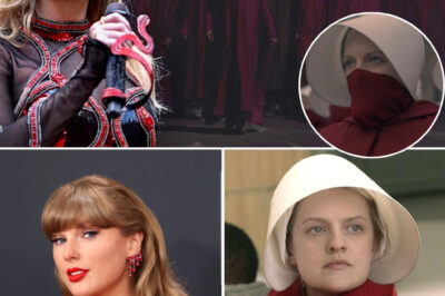 SHOCKING: Taylor Swift Suddenly Releases New Version of “Look What You Made Me Do” From The Handmaid’s Tale, But It’s Immediately Removed For Unknown Reasons! Fans are confused when the rerecorded version of “Reputation (Taylor’s Version)” suddenly plays during the rebellious scene in the hit series, but then mysteriously disappears from the platform. Rumors are spreading that Taylor will “ambush” the upcoming awards show and is even… recording a new song with her boyfriend Travis Kelce!