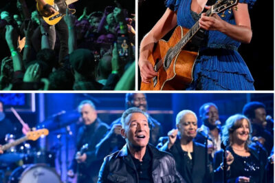 When Bruce Springsteen and Taylor Swift took the stage together, it wasn’t just a duet—it was a statement. As the two icons stood shoulder to shoulder, the arena erupted in thunderous applause, drowning out the noise of viral criticism that had trailed them online. Backed by the full force of the US Musicians Union, who declared their “solidarity” with the artists, this moment became about more than music—it was about unity, defiance, and respect for artistry. Fans wept, cheered, and held up signs reading “We Stand With You,” turning the performance into a powerful rebuke of negativity. In that electric moment, Swift and Springsteen didn’t just sing—they roared back with grace, grit, and soul.