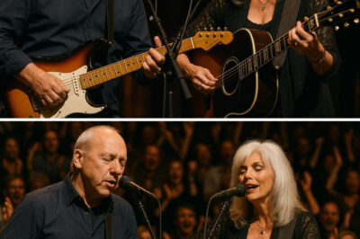 At the iconic Gibson Amphitheatre in Los Angeles, Mark Knopfler and Emmylou Harris delivered a moment that stopped time. As part of their All the Roadrunning tour, the duo took the stage and cast a spell with “Our Shangri-La.” Knopfler’s guitar whispered like a memory you forgot you missed, while Harris’s voice wrapped around the notes like silk. Together, they didn’t just perform—they transported the crowd to another world. Every chord carried heart, every lyric felt lived-in. It was raw, elegant, and soul-deep. The kind of music that doesn’t shout, but lingers. In a world of noise, this was a breath of grace. Real music. No gimmicks. Just magic.