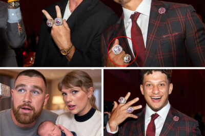 Patrick Mahomes shocked the world when he revealed that he would destroy his most valuable Supper Bowl ring to get a $1 million ruby ​​as a gift for Travis Kelce and Taylor Swift’s newborn baby. Both Travis and Taylor were stunned when they found out what the gift was.