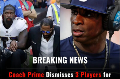 Breaking News: Coach Prime Dismisses 3 Players for Kneeling During Anthem, Declares “They Won’t Be Part of Next Season”
