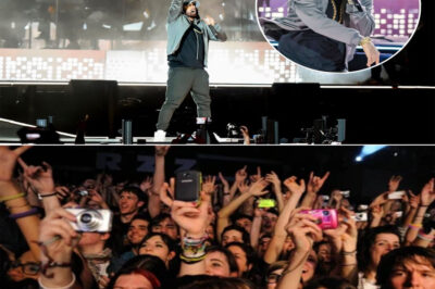 Eminem shocked the crowd with a surprise performance of “Houdini” last night at Michigan Central Station—and it was pure fire. Under the haunting glow of Detroit’s iconic landmark, he emerged like a legend reborn, spitting bars with the same raw energy that made him a global icon. The crowd lost it—phones in the air, voices screaming every lyric. It wasn’t just a concert. It was a homecoming, a masterclass, and a mic-drop moment all in one.