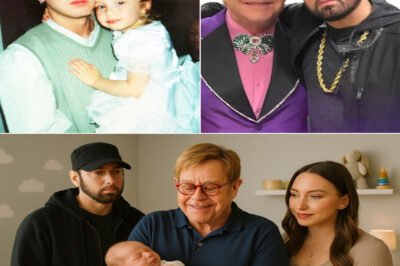 Elton John made a surprise visit to Eminem’s grandchild during an intimate get-together with Hailie Jade, showing heartfelt affection for the legendary rapper after the powerful “Stan” performance—and even gave the little one a charmingly British nickname that left everyone smiling.