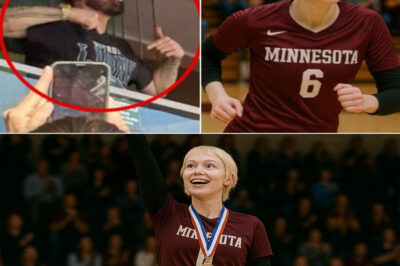 Eminem didn’t show up as Slim Shady. He showed up as Dad. In a quiet corner of a college gym, he sat unnoticed—just a proud father watching his daughter Stevie’s volleyball match. When she pointed him out after the win, he smiled and made a small gesture only she would understand. But the second students realized who he was, the place exploded. No spotlight, no bodyguards, no stage—just a legendary rapper melting into a sea of joy, proving that sometimes the biggest moments are the ones off the mic.