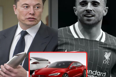 BREAKING: Elon Musk Gives Tesla to Liverpool FC After Diogo Jota Tragedy—His Lamborghini Troll Causes Outrage. In an emotional gesture following the heartbreaking loss of Diogo Jota, Elon Musk gifted a Tesla to Liverpool FC—but it was what he said next that got people talking. Taking a dig at Lamborghini technology, Musk has sparked a backlash in the automotive world. Was it a sincere tribute… or a calculated swipe at his luxury rivals? The whole story is controversial—and surprisingly supportive.