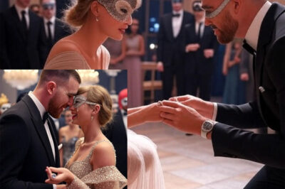 LOVE SCANDAL! TRAVIS KELCE’S SECRET PROPOSAL TO TAYLOR SWIFT AT A MASKED BALL LEAVES FANS REELING! A glittering event hid a ring and a tearful yes, but whispers of a hidden rival loom—did someone crash their moment? What’s the uninvited guest’s motive?