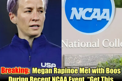 BREAKING: Megan Rapinoe Booed at NCAA Event—Crowd Chant “Get This Woke Out of Here”. Megan Rapinoe’s latest appearance at an NCAA event took a dramatic turn when the crowd erupted in boos, delivering a sharp message that left viewers stunned. What caused the backlash—and how did Rapinoe respond? The moment is now sparking a heated national debate.