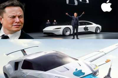 Apple’s First Flying Car Prototype Leaves Elon Musk Stunned — What Did He See That Left Him Speechless?. In a surprising turn of events, Apple quietly revealed the first prototype of its rumored flying car — and even Elon Musk was shocked. What groundbreaking features did it reveal, and why is the Tesla CEO suddenly so interested in it? The details behind this secretive unveiling could signal a whole new race in the future of transportation.