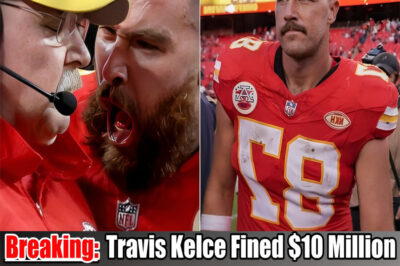 Breaking News: Travis Kelce Fined $10 Million for Kneeling During Anthem—NFL Stunned by Controversial Penalty. In a move that has sparked nationwide controversy, NFL star Travis Kelce has been fined $10 million for kneeling during the National Anthem. Fans, players, and league officials are stunned—what led to such a hefty penalty, and what does it mean for free speech in professional sports? The full story is more shocking than anyone expected.