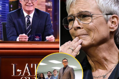 “THEY TRIED TO SILENCE ME — BUT I WON’T BACK DOWN FOR MY FRIEND!” — JAMIE LEE CURTIS DROPS BOMBSHELL CLAIMS OF BEING ‘GAGGED’ BY CBS OVER STEPHEN COLBERT’S LATE SHOW SHOCK CANCELLATION! In a blistering, no-holds-barred revelation, Jamie Lee Curtis exposes what she calls a ruthless CBS plot to silence her and sabotage Stephen Colbert’s career. Far from a simple cancellation, Curtis alleges bribery at the highest levels and an “imposter” infiltrating the show’s crew to deliberately wreck Colbert’s legacy. “I will stand up against you on behalf of my friend,” Curtis vowed defiantly, igniting a firestorm of controversy that’s rattling the foundations of late-night TV. Is this the darkest betrayal the network has ever seen? The truth is unraveling fast — and the consequences could be devastating.