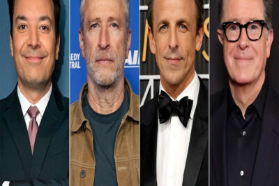 Jimmy Fallon, Seth Meyers and Jon Stewart Support Stephen Colbert in Coldplay Kiss-Cam Inspired Spoof