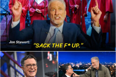 “SACK THE F* UP.” — Jon Stewart didn’t whisper. He led a roar that stunned CBS*.