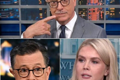 Colbert Stuns Karoline Leavitt with Record-Breaking Silence on Late-Night TV”