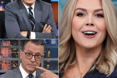 ‘You wanted airtime. Now you’ve got a legacy’ — Karoline Leavitt ‘destroyed’ the late-night talk show, causing the studio to spiral into chaos live on air… But Stephen Colbert struck back with two devastating counterattacks — and his final line left Karoline humiliated nationwide: ‘Is that all you’ve got?’