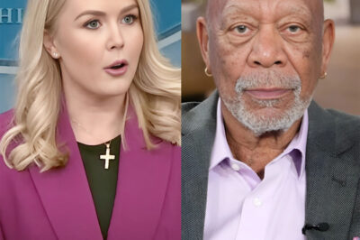 “LOOK INTO MY EYES, KAROLINE.” — Morgan Freeman’s unexpected confrontation left Karoline Leavitt speechless in a TV moment that stunned millions