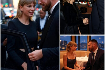 Taylor Swift and Travis Kelce caused a social media storm after being spotted holding hands on a romantic date night in New York City—just days after the end of Chiefs training camp and an Eras Tour stop. But it was a small, touching moment that really stole the show: Kelce’s respectful, old-fashioned gesture of opening the car door for Swift—with a subtle nod from her bodyguard. Now, fans are buzzing with a burning question: Is a “Tayvis” engagement closer than everyone thinks?