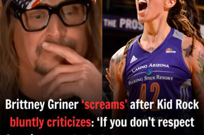 EXPLOSIVE RELEASE: Brittney Griner Reportedly Furious After Kid Rock’s Viral Takedown—But What Set Him Off in the First Place? Kid Rock’s bold statement—”If you don’t respect America, you don’t deserve to represent this place”—ignited a firestorm, and Brittney Griner’s furious response only added fuel to the fire. But what exactly sparked his outrage? And why did Griner react so violently? The full backstory is stirring up a national firestorm—and it’s more shocking than anyone expected.