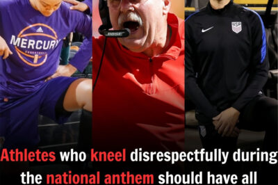 BREAKING: Andy Reid sparks outrage, urges sports federations to strip medals from athletes who kneel during national anthem — His bold statement has sparked a fierce debate across the sports world. What prompted him to speak out now?