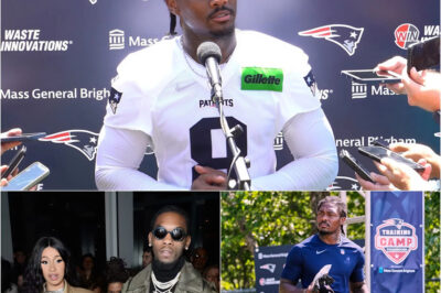 In a shocking moment, NFL star Stefon Diggs shocked the world when he publicly insulted Cardi B during a live NFL practice broadcast. When the two came face to face, Diggs coldly refused to shake her hand, a gesture that initially seemed harmless but quickly turned into a shocking insult. He muttered under his breath, the tension evident as Cardi B hesitated for a moment. Seconds later, Cardi B took a step forward, regained her composure, and uttered ten words that silenced the crowd.