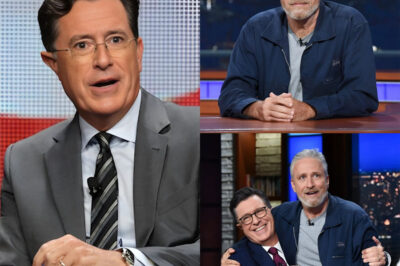 “Nice Try, Apple — You Just Pissed Off Jon Stewart and Stephen Colbert, and Now the Whole Industry Is Panicking” At first, it was supposed to be a quiet move — cancel the show, bury the headlines, and move on. But there’s one undeniable truth: you can’t silence Jon Stewart without consequences, especially when Stephen Colbert is just a phone call away. After Apple TV+ decided to pull the plug on The Problem with Jon Stewart, reportedly because he refused to “play nice” on sensitive topics like China, Big Tech, and the military-industrial complex, what seemed like a routine decision exploded into a media earthquake. Just days after the cancellation, Stewart and Colbert were spotted leaving a closed-door meeting described by sources as “the calm before the storm.” Industry executives are sweating bullets as rumors spread of a rogue media movement — one that could break down the soulless walls of corporate television and rebuild it on their own terms. Every network is asking the same question: what are they planning? And it’s this mystery that’s terrifying Hollywood. What seemed like a quiet death for one show may have just sparked the loudest television revolution in decades.