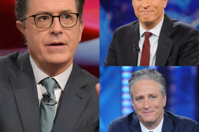 “They Thought He Was Finished — But Jon Stewart and Stephen Colbert Just Drew Up a Plan That Could Burn CBS to the Ground” They thought pulling The Late Show would be the end of Stephen Colbert. No farewell, no monologue, no chance to speak his mind — just a curt press release and an empty timeslot. But behind closed doors, a storm was already brewing. Days later, in a dimly lit Manhattan hotel room, Jon Stewart arrived without knocking. Colbert was waiting, silent, his eyes fixed on the folder in front of him — stamped in bold red: TOP SECRET. No cameras. No handlers. No audience laughter. Just two of the sharpest tongues in television, plotting in whispers. The door shut, and from that moment, CBS has been scrambling — protocols rewritten, emails purged, and meeting logs locked in a vault. Nobody outside that room knows what was said… but insiders swear the contents of that folder could blow the lid off years of buried scandals. If the whispers are even halfway true, CBS isn’t just facing bad press — they’re staring down the kind of meltdown that ends careers, craters reputations, and leaves executives begging for early retirement.