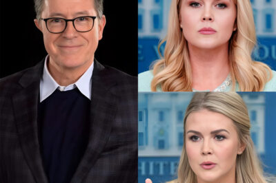 “I DON’T DEBATE MONSTERS. I EXPOSE THEM.” — Stephen Colbert’s On-Air Takedown Leaves Karoline Leavitt Shaken and Washington Reeling She showed up to defend her husband. She walked off with her privilege laid bare. In a moment already being called the most unimaginable televised reckoning of the year, Stephen Colbert didn’t raise his voice — he dropped the undeniable evidence. One devastating line cut through the air: “Your legacy’s built on marble floors you’ve never had to mop.” The atmosphere shifted. A restless silence spread. A collapse — broadcast live. The uncompromising interrogation pushed Karoline into a corner — still, exposed, and visibly unprepared. It wasn’t just uncomfortable. It was undeniable. What was meant to be a bold defense turned into a sad secret unraveling in real time. The studio froze. The timeline exploded. And just seconds later, millions watched as a carefully curated image cracked right before their eyes. So what exactly did Stephen Colbert drag into the light — and why is Washington suddenly scrambling to contain a story it thought it could control?