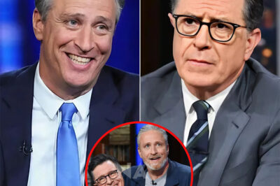 TV Storm: Jon Stewart finally addresses the rumors that The Daily Show is next in line for elimination — just days after Stephen Colbert’s shocking firing sent shockwaves through Hollywood.  Two of comedy’s most influential voices are at the center of what insiders are calling the “late-night bloodbath of 2025,” which could spell the end of political satire as we know it. Fans are outraged, networks are scrambling to figure out how to respond, and behind closed doors, executives are making moves that could reshape the industry overnight.  Is this the end of the golden age of satire — or the moment a new revolution in late-night television is born? The answer could determine the future of comedy itself.