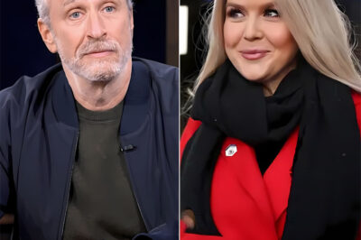 “MISSING MAKEUP.” — That line lit up the set. In a split-second moment on Jon Stewart’s highly anticipated new show, a sharp joke sent guest Karoline Leavitt into a state of inescapable confusion.  What would have been a typical interview began with a slow-motion public appearance, her words stuttering and stuttering as the cameras rolled. The audience watched in stunned silence, then flooded social media, calling it the most painfully awkward — and revealing — moment of her career.  The clip is now everywhere, but the real story is what happened in the seconds before Stewart uttered the line — and why it hit her so hard she couldn’t recover.