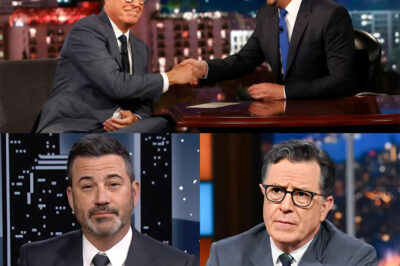 THE FALL OF HOLLYWOOD: Jimmy Kimmel EXPLODES as CBS Cancels ‘The Late Show’ — “It’s a War!”  Hollywood is in turmoil. CBS has just canceled The Late Show with Stephen Colbert — a decision that has stunned the industry and sparked what insiders are calling a full-blown celebrity civil war.  But the real shock? Jimmy Kimmel’s angry, unabashed response.  From a blistering on-air monologue to a series of late-night social media diatribes, Kimmel has attacked CBS executives, hinted at dark political motives, and accused the network of “silencing the last voice of truth in late night.”  Now, with rumors swirling about behind-the-scenes betrayals and A-list alliances forming in the shadows, one question is hanging over Hollywood’s head: What does Kimmel know that CBS doesn’t want you to hear?