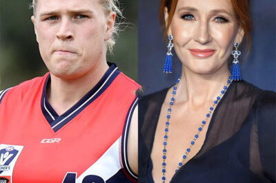JK Rowling just sparked one of the most explosive sporting controversies in years. With a single, unabashed word aimed at transgender athlete Hannah Mouncey — “cheating” — she sent shockwaves through locker rooms, headlines, and social media around the world. The backlash was immediate, the debates heated, and the divisions deeper than ever. But then Rowling went on to say something even more controversial — a follow-up statement that has now been called “shocking” at a time when the entire sporting world came to a breaking point. What exactly did she say, and why did it shake the very foundations of the sport?