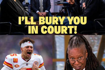 NFL superstar Patrick Mahomes is trading the field for the courtroom in a shocking development: The Kansas City Chiefs quarterback has reportedly filed a $50 million lawsuit against The View and Whoopi Goldberg, accusing them of staging a “television ambush” to ruin his reputation. Sources close to Mahomes’ legal team say Mahomes privately warned, “You humiliated me on live television—now it’s your turn to suffer the consequences.” What really happened during that controversial segment—and could this lawsuit shake up the world of live television forever?