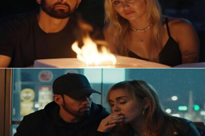 Eminem and Miley Cyrus have joined forces for a track that’s already being called “the most emotionally charged release of the year.” Titled “The Moment I Break”, the song dropped without warning at midnight, instantly climbing to the top of streaming charts and sparking a social media frenzy. The track was born after Eminem and Miley crossed paths at a charity event in Detroit late last year. They ended up in a quiet corner, talking about the pressures of fame, the damage of public scrutiny, and the moments in their lives when they felt they were one breath away from collapsing..