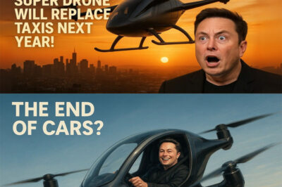 ““Shocking: Elon Musk’s Super Drone Will Replace Taxis Next Year!” A new era of transportation is about to begin. Elon Musk has just revealed a super drone project that can fly autonomously, has zero emissions and is designed to completely replace traditional taxis next year. With incredible top speeds, super-accurate AI navigation, and the ability to land almost anywhere, this could be the biggest shock the transportation industry has ever seen. But what surprised everyone the most was a secret feature that Musk has yet to officially announce…”