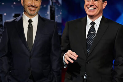 “I’m voting for Stephen.” Just four words—emblazoned across a towering billboard on Sunset Boulevard—sent the television world reeling. The bold message, reportedly masterminded by Jimmy Kimmel, was a direct attack on the network that had cut Stephen Colbert’s show without warning or goodbye. Now, Hollywood insiders are whispering about secret alliances, fans are mobilizing, and the question on everyone’s minds is: What is the real purpose behind this public rebellion?