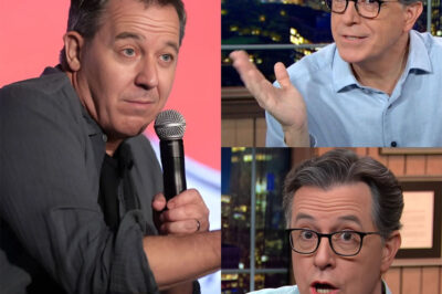 “He Laughed Too Soon”! Greg Gutfeld thought the cancellation of The Late Show was the end of Colbert. For days, he’d been mocking Colbert on air—smirking, boisterous, gliding through the echo chamber as if it were written for him. And when Colbert fell silent, Gutfeld grew bolder. But then came the panel. A question. A camera. And for the first time since the cancellation, Colbert appeared. No prepared statement. No defense. Just one sentence. Colbert didn’t raise his voice, didn’t laugh. But as soon as he spoke, the room lost its air—and Greg lost his rhythm.