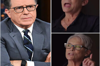 “I will stand up to you.” With that defiant vow, Jamie Lee Curtis stormed CBS, accusing the network of silencing her after The Late Show was unceremoniously canceled. Curtis claimed that Stephen Colbert’s ouster was not just a board decision—it was a carefully planned plot, involving bribery and an “impostor” sent to undermine him from within, infiltrating Colbert’s own team. Now, as she publicly challenges one of the most powerful networks in television, the question is not just whether Colbert’s career can recover… but whether Curtis has uncovered a scandal big enough to shake the foundations of late-night television.